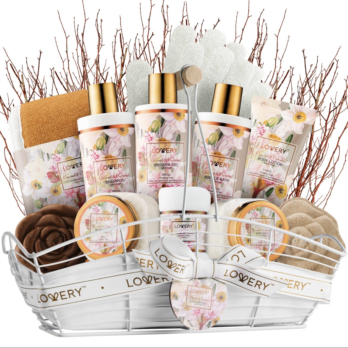 Coconut & Caramel Bath & Body Gift Set – Gulf to Bay Gift Baskets